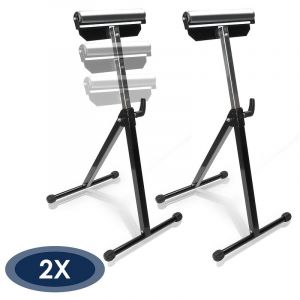 Swanew - 2x Servante d'atelier à Rouleau support à rouleaux Réglable en Hauteur 68-108cm outils garage atelier bricolage