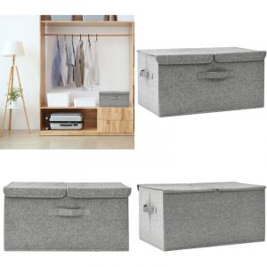 Vidaxl - Bo&icirc;te de rangement Tissu 50x30x25 cm Gris - bo&icirc;te de rangement - bo&icirc;tes de rangement - Home & Living - Gris