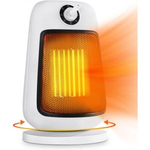 Alovez - chauffage d'appoint electrique oscillant à 90°, 2 niveaux de puissance radiateur soufflant ceramique, protection contre la surchauffe et le