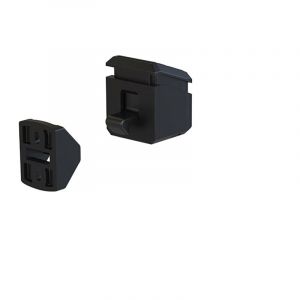 Portac - arret poussoir design pour portail battant Finition: Noir - Longueur de tube (mm): Longueur de tube (mm) : Sans tube