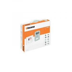 Bticino &ndash; 366711 Kit vid&eacute;ophone monofamilial &ndash; Interphone vid&eacute;o couleur grand angle &ndash; Platine de rue IK10 avec cam&eacute;ra &ndash; Installation murale