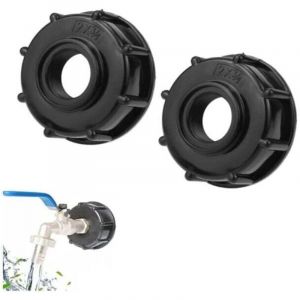 YMYNY 2 Pièces Adaptateur IBC Bouchon S60x6 - Connecteur de Réservoir IBC 3/4 Pouce - Adaptateur de Cuve pour Vanne de Tonne IBC 1000 litres