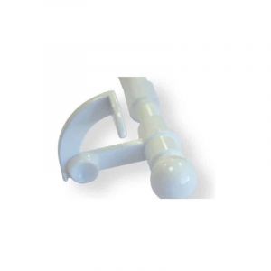 Tringle vitrage autobloquante sans percage (blanc) - 60 à 90 cm - Blanc