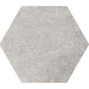 Carrelage gr&egrave;s c&eacute;rame effet ciment HEXATILE CEMENT hexagone 20x17,5cm Hexagone 20x17,5 cm Gris - Mat - bo&icirc;te de 0.71 m2