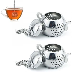boule à thé, filtre thé, infuseur thétasse, avec chaîne et tapis de thé, infuseur de thé thé oeuf épices tamis forme théière pour tasse de thé