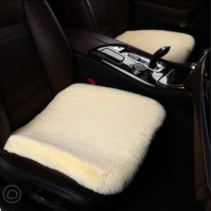 2 Housse de Si&egrave;ge de Voiture Avant Universelle, coussins de si&egrave;ge de voiture en velours imitation fourrure de lapin pour l'hiver Coussin de si&egrave;ge de