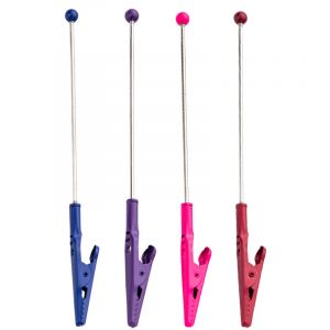 Pince crocodile multicolore en fil m&eacute;tallique, pince m&eacute;mo en m&eacute;tal, pince crocodile &agrave; longue queue, pince photo, pince &agrave; cartes, accessoire de bureau