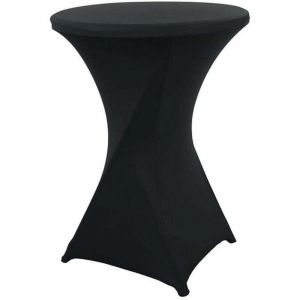 Le noir) 60cm&times;110cmHousse de Table de bistrot - Mange Debout - Deco Cocktail - Stretch Spandex
