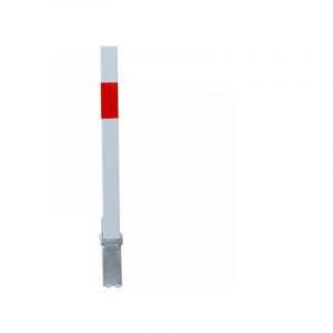 Poteau amovible 100P-WR blanc/rouge (s'entrouvrant) haute résistance
