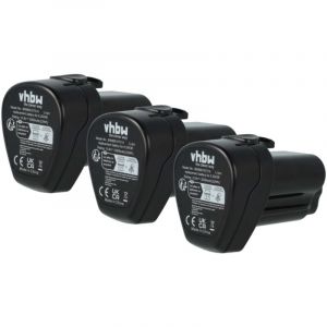 Vhbw - 3x Batterie compatible avec Metabo kpa 10.8 400, PowerImpact 12, kpa 10.8, kpa 10.8 600 outil électrique (2000 mAh, Li-ion, 10,8 v)