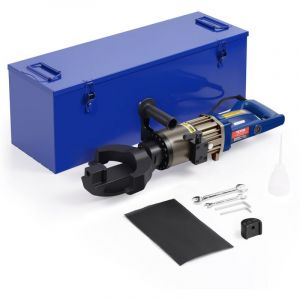 Cintreuse de Barres Armature Electrique, 1500 w, Machine a Cintrer Hydraulique Portable, Angle Pliage 0-90&deg; 12-22 mm, avec Mallette a Outils, Bidon