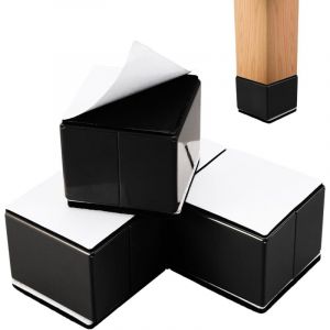 Rehausseur de meuble en acier, rehausseur de pied de meuble adh&eacute;sif en 4 pi&egrave;ces 60 x 60 x 50 mm, rehausseur de pied de table carr&eacute;, rehausseur de