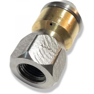 Buse rotative de nettoyage de canalisations 1/8' IG pour nettoyeur haute pression - Compatible avec Kärcher, Kränzle, WAP, Nilfisk-Alto Acier