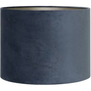 Light&living - abat-jour - Velours - bleu - textile - ø 20cm -