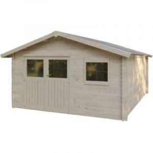 D&eacute;cor Et Jardin - Abri de jardin bois torcal 398x298 cm - Surface utile : 10,14 m&sup2; - &Eacute;paisseur : 34 mm - Couleur : Naturel