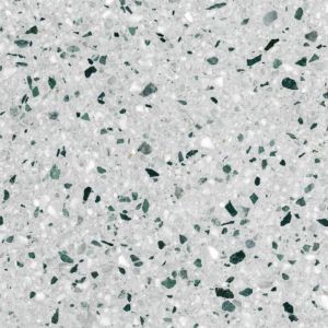V&eacute;ritable Carreau Terrazzo fond gris inclusions blanc et vert LIME 60x60 cm bo&icirc;te de 0.72m2 Satin&eacute; - Gioia Materia