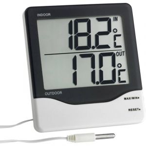 Tfa Dostmann - Thermomètre filaire noir-blanc 30.1011.K