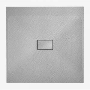Receveur de douche carr&eacute; Soho, antid&eacute;rapant et extra-plat en r&eacute;sine SMC SKLUM Gris Clair 100 x 100 cm