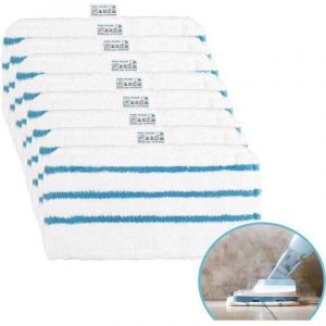 Lot de 8 Lingettes pour Black et Decker Balais Vapeur FSMP20 Steam Mop pour Black Decker FSM1630, FSM1616, FSMH13E5, FSM1321, FSM1605, FSMH13151SM,