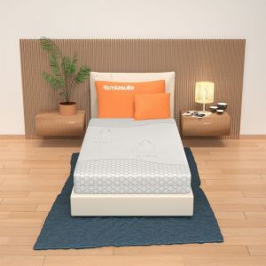 Matelas 85x190 Mousse à Mémoire de Forme, Hauteur 21 cm - Déhoussable, 4 Couches Bora