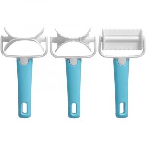 Rouleau &agrave; p&acirc;tisserie 3 pi&egrave;ces, emporte-pi&egrave;ce &agrave; biscuits, coupe-p&acirc;te en plastique, rouleau rond, emporte-pi&egrave;ce &agrave; fondant, accessoires de p&acirc;tisserie