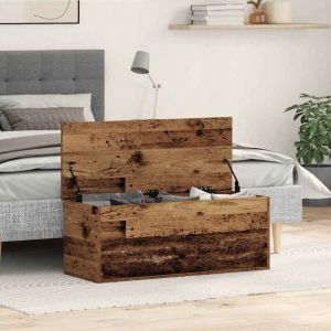Boîte de Rangement avec stockage-Coffre de rangement Bois ancien 90 x 35 x 35 cm 707258