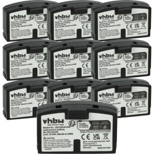 Vhbw - 10x Batterie remplacement pour Sennheiser BA151, BA150 pour casque audio, &eacute;couteurs sans fil (60mAh, 2,4V, NiMH)