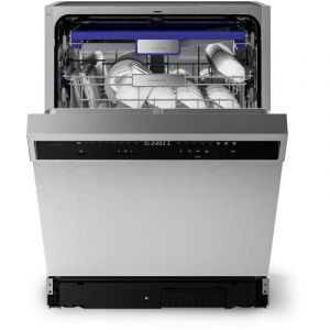 Klarstein Verosteel Lave Vaisselle Encastrable 60 cm - 14 Couverts, 9 Programmes, 42 dB, Classe A, AquaStop, Sécurité Enfants, Acier Inox, Lave