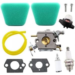 Carburateur avec filtre &agrave; air, filtre &agrave; essence, tuyau &agrave; essence pour Partner 350 351 370 371 390 420 Poulan 2050 2055 2115 2150 2175 2250 McCulloch