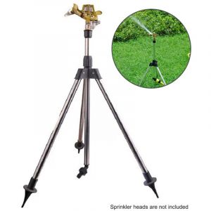 Support d'arroseur de pelouse, tr&eacute;pied d'arrosage pour plantes de jardin, arroseur pour pelouse et cour, bras oscillant en alliage de zinc avec buse