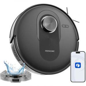 Proscenic - Q8 - Aspirateur robot laveur - Aspiration Ultra - Puissante 6000Pa - Autonomie 200 min - Navigation lidar - Compatible App, Google Home,