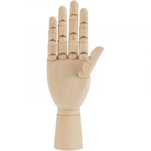 Mod&egrave;le de Main en Bois Sculpture &Agrave; La Main Mannequin en Bois Femmes Corps Artiste Mod&egrave;le Articul&eacute; Articul&eacute;(10 Pouces &agrave; Droite)
