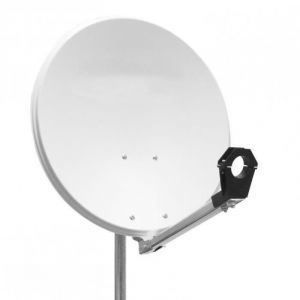 Hdme Parabole Satellite Aluminium Blanche 60cm Avec Support Lnb Id&eacute;al Astra Eutelsat