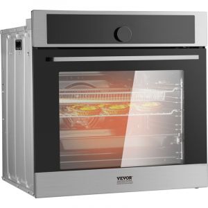 Vevor - Four Encastrable de 76 l, Four Mural Simple de 59,5 cm, Electrique 3550 w, avec 16 Fonctions de Cuisson, Chauffage Rapide a 200 °c en 5