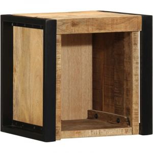 Table de chevet 40x35x40 cm bois massif de manguier brut - Vidaxl