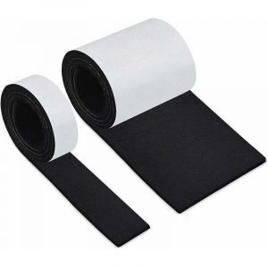 Patin Feutre Feutrine Autocollante pour Meuble, Patins Chaises Antiderapant Feutre 2 Rouleaux（10010+1002）D&eacute;coupe Libre de Toute Taille Feutrine