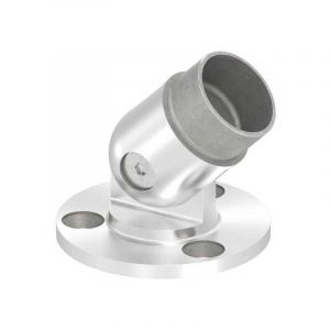 Platine mural articul&eacute;e inox A2/A4 pour tube de 42.4x2mm ext&eacute;rieure, Garde corps et balustrade