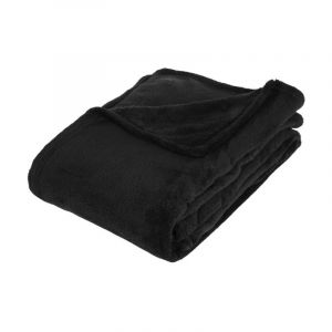 Plaid 'Microfibre' 130x180cm Noir