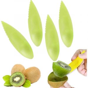 Kiwi Lot de 10 cuill&egrave;res en plastique pour &eacute;plucheur de fruits et ustensiles de cuisine, &eacute;plucheur kiwi, cuill&egrave;re, cuill&egrave;re en plastique, couteau &agrave;