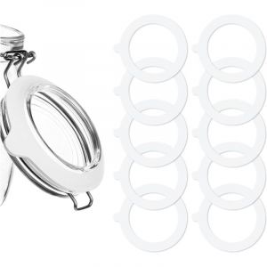 CCYKXA 10 Pi&egrave;ces Bocaux Bague d'&Eacute;tanch&eacute;it&eacute;, Joint Silicone Bocal Joints, Joints de Rechange en Silicone, Joints en Caoutchouc, pour Bocaux en Verre,