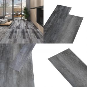 Vidaxl - Dalles de plancher pvc 5,02 m² 2 mm autoadhésif gris brillant - Carrelage Pvc - Dallettes Adhesifs - Planchers Pvc - Revêtement De Sol Pvc