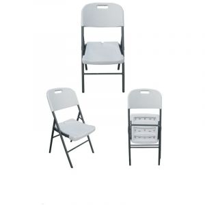 Chaise Pliante En Poly&eacute;thyl&egrave;ne - 47x55x85cm