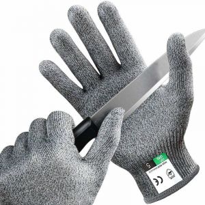 Paire de Gants Anti-Coupures Taille-S Gant Cuisine avec Protection de Niveau 5, Norme en 388 - Meilleure Protection Contre Les Coupures du Quotidien