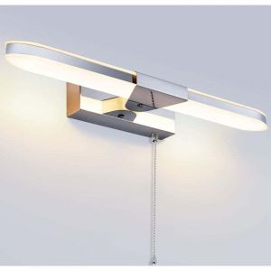 Lampe Miroir LED Salle de Bain 40CM Lampe pour Miroir Lumineux LED Applique Murale Lumiere Miroir Salle de Bain Avec interrupteur &agrave; tirette 3000K