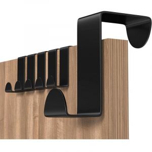 Crochet Porte, 6 Pi&egrave;ces Porte Manteau pour Porte Acier Inox Patere Porte pour Porte Standart, Tiroir, Placard Armoire, pour Cuisine Salle de Bains