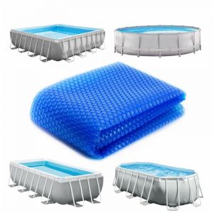 Bâche à bulles rectangle 2,44m x 4,88m pour piscine - 180 Microns - Bleu Linxor