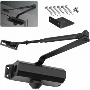 Memkey - Ferme-porte Hydraulique Automatique avec Dispositif D'arrêt, Ferme Porte à Ressort Réglable, Tampon Fermé usage Commercial et Résidentiel