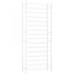 Casier &agrave; bouteilles pour 96 bouteilles Blanc M&eacute;tal CFW546421