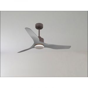 Klassfan - Ouray de Ventilateur de plafond et destratificateur moteur dc Chrome pales bois sombre 30 &agrave; 50 m&sup2; OurayDC3P7Dw152
