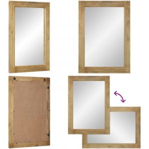 Vidaxl - Miroir salle de bain marron 50x70x2,5 cm bois de manguier